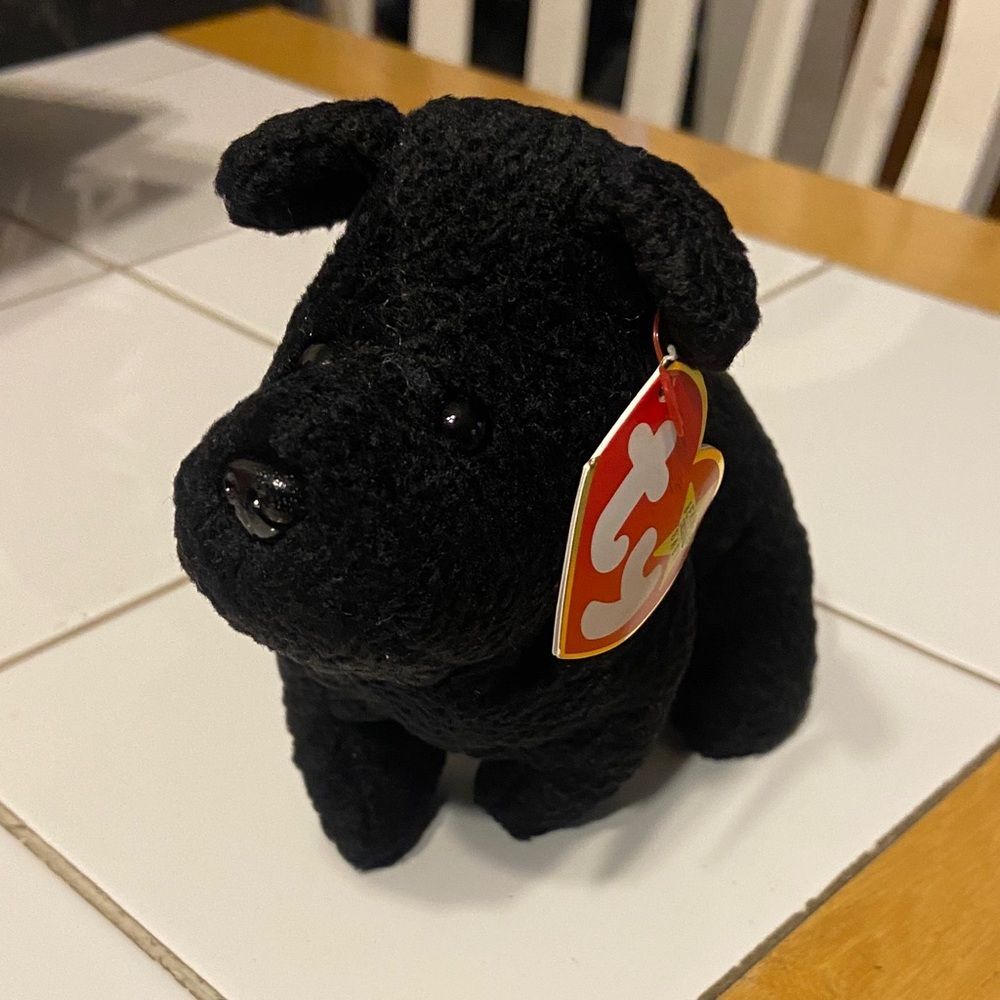 Ty Beanie Baby Scottie 1996 Black Plush Dog Toy, 1NN